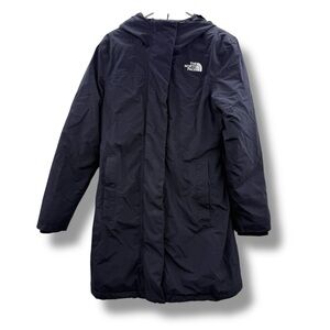 THE NORTH FACE Arctic Parka Women’s Size Small Navy Down Hooded Jacket Warm 550